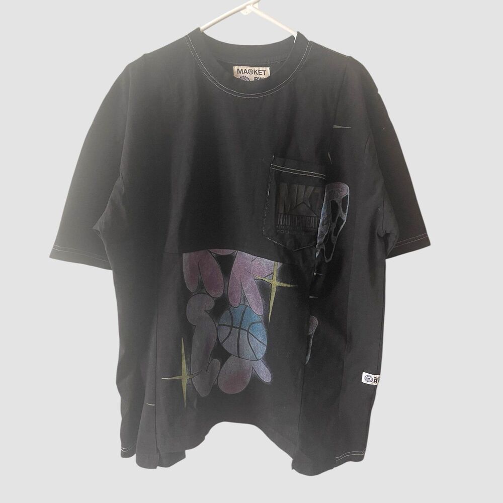 RW Market Reworked 6 Panel Pocket T-Shirt Size Medium NWOT